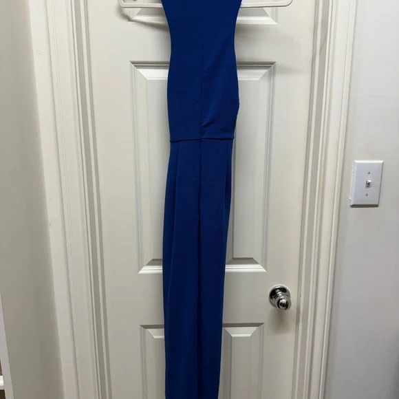 Elegant Blue Halter Dress - Picture 5 of 5